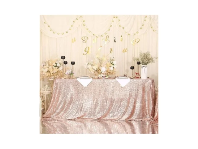 Eternal Beauty Rose Gold Tablecloth 50×80 Inch… Code