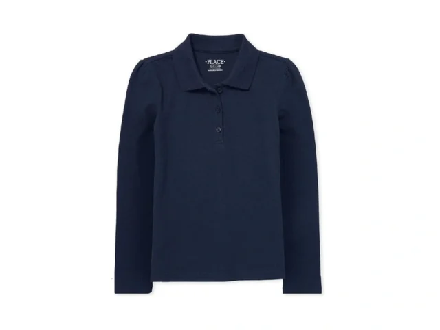 The Children S Place Girls Long Sleeve Pique Polo… Coupon