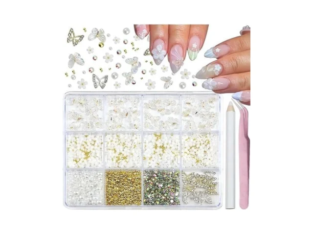 Semata Spring Summer Flower Nail Art Charms Clear… Code