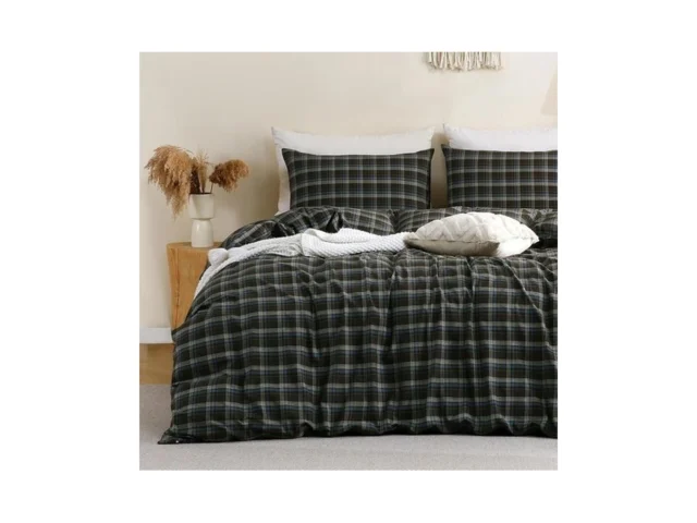 Tocomoa Buffalo Plaid Duvet Cover Set 100 Washed… Code