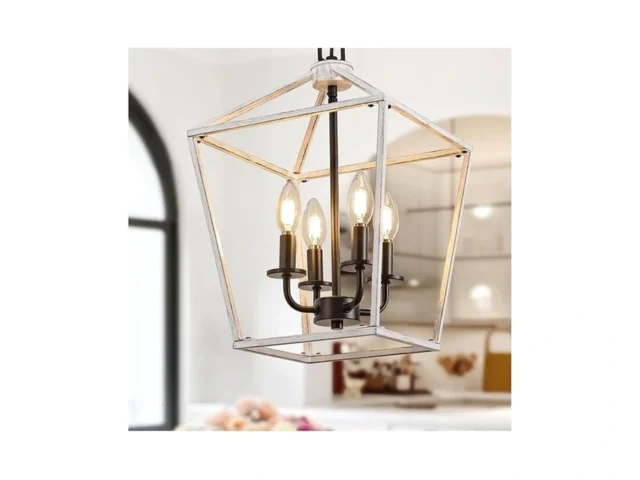 L Lohas Led Oak White Farmhouse Chandelier… Code