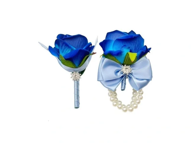 Xingxia Blue Rose Corsage And Boutonniere Set… Code