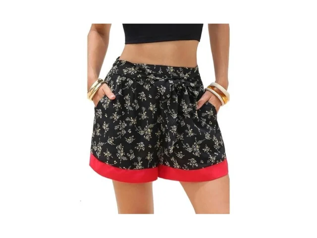 Exlura Womens High Waist Boho Shorts Zebra Print… Code