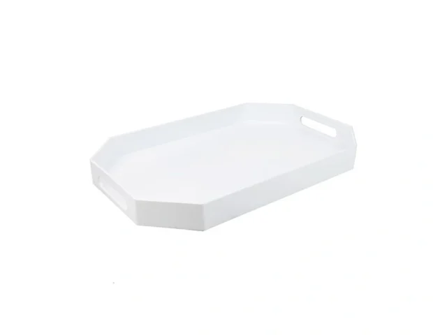 Sforguva White Octagonal Serving Tray With Handles… Code