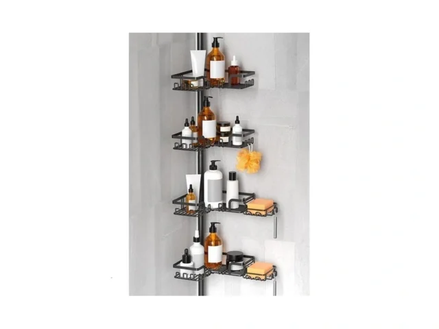 Kegii Shower Caddy Tension Pole 4-tier Adjustable… Code