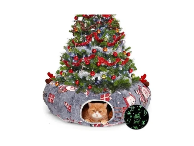 Cat Tunnel Christmas Tree Skirt Cat Tunnel Bed Cat… Code