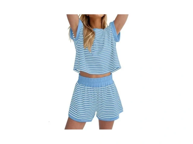 Burtell Women Summer 2 Piece Lounge Sets Striped… Code