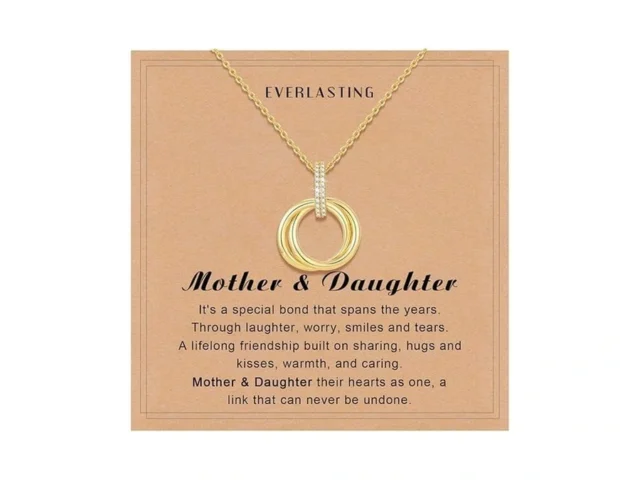 Gold Pendant Necklace For Mom – 14k Gold Plated… Code