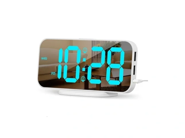 Alanas Slim Digital Alarm Clock Big Mirror Display… Code