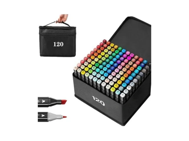 Koteug Alcohol Markers Set 120pcs Dual Tip Brush… Code