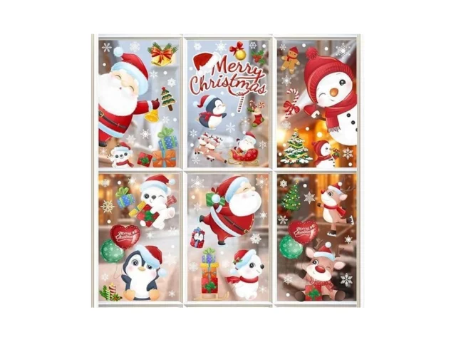 168 Pcs Christmas Window Decorations – Merry… Code