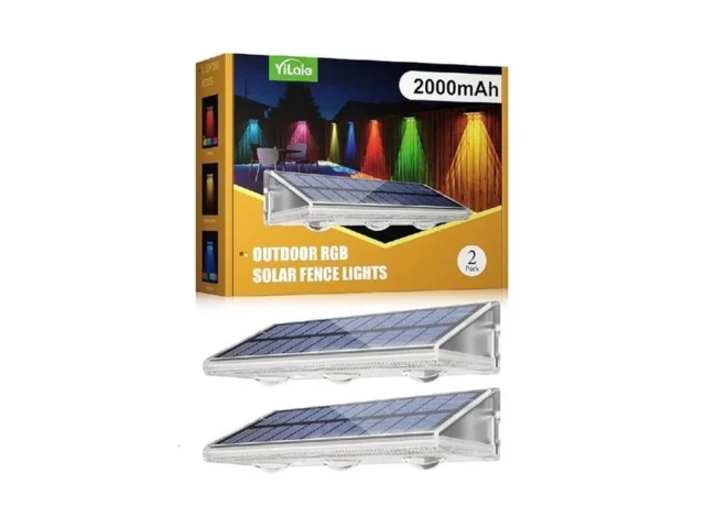 Yilaie Solar Fence Lights Outdoor – Warm White Rgb… Code
