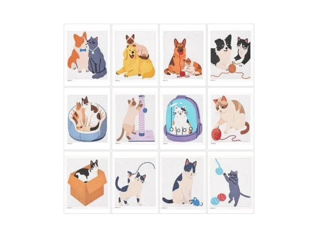 Caydo 12 Pack Small Animal Themed Diamond Painting… Code