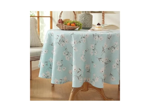 Wijiwevol Round Floral Tablecloth-washable Linen… Code