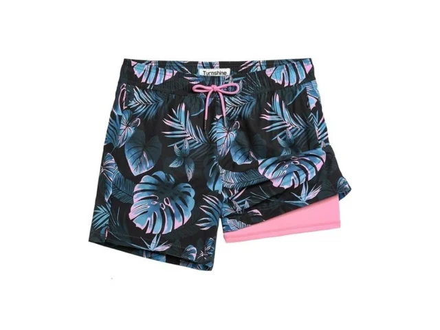 Turnshine Mens Swim Trunks With Compression Liner 5… Code