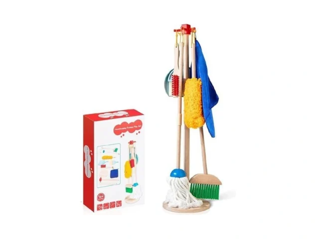 Wooden Kids Cleaning Set For Toddlers 8 Pieces… Code