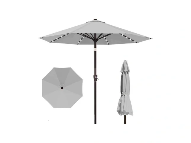 Kingdura 9ft Outdoor Patio Umbrella With Solar… Code