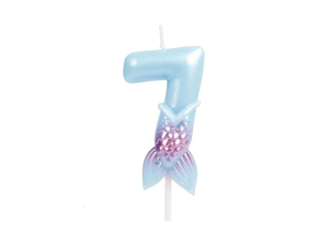 Birthday Candles Numbers 7 Candle Mermaid Birthday… Code