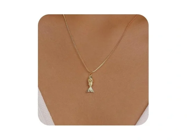 Evabelle Fish Necklace For Women Gold Necklace… Code