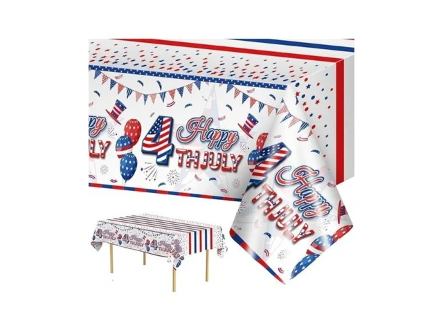 2 Pack Happy 4th Of July Tablecloth Decorations -… Code