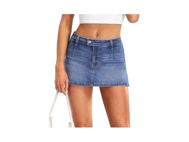 Seaseesi Low Rise Denim Mini Skirt For Women High… Code