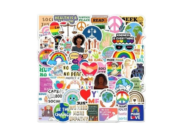 Yqskt 200pcs Social Justice Stickers Feminist… Code