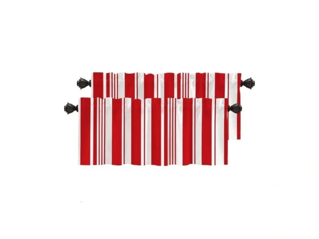 Baonews Red Christmas White Kitchen Valances Window…