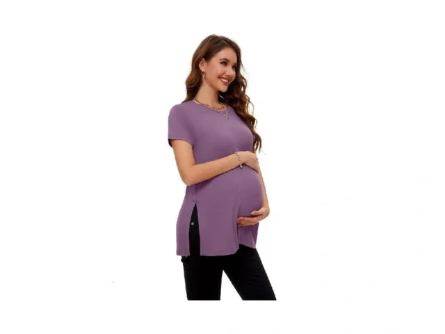 Smallshow Women S Maternity Shirt Side Split Tops… Code