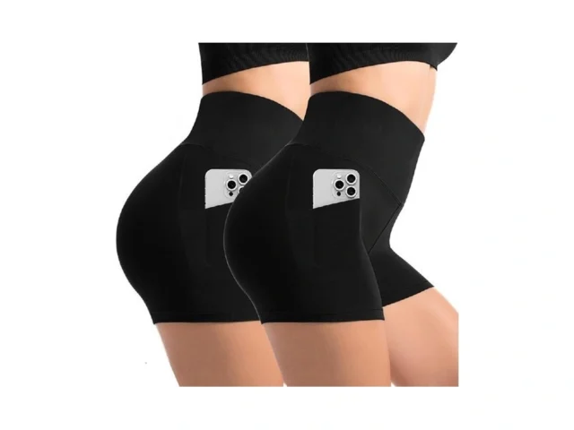 Caditex Biker Shorts With Pockets For Women 2 Pack… Code