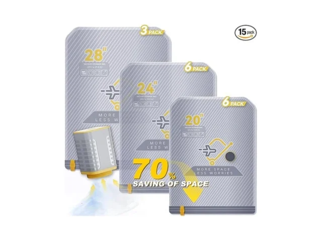 15-pack Vacuum Bags For Travel With Wireless… Code