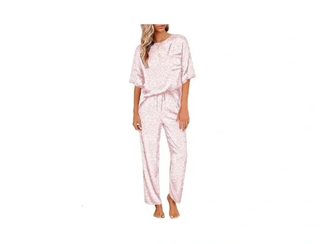 Ekouaer Womens Silk Pajamas Set Print Satin Pjs Set… Code