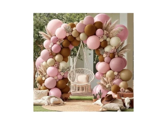 Pink Brown Balloon Arch Kit Double Stuffed Dusty… Code
