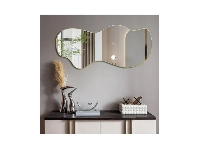 Pozino Irregular Wall Mirror 47 2 X21 6 Gold… Code