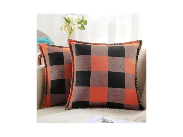 Decoruhome Summer Buffalo Plaid Check Throw Pillow… Code