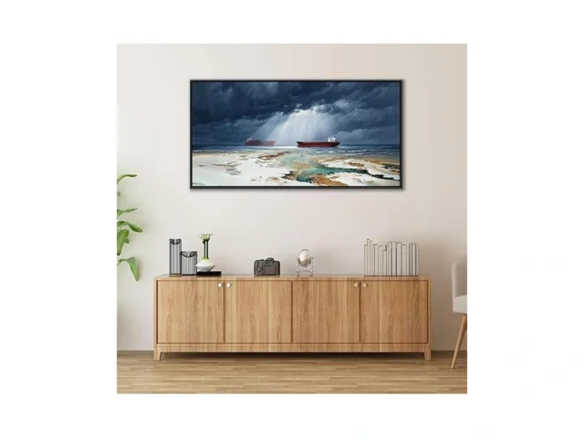 Ycprimer Storm Coast Wall Art – Beach Canvas… Coupon