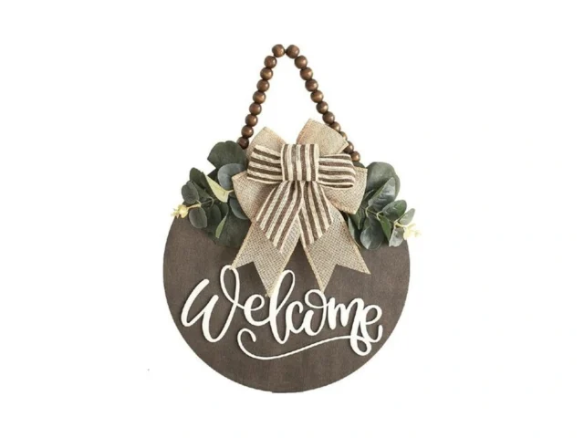 Welcome Sign For Front Door Wreath Decorations For… Coupon