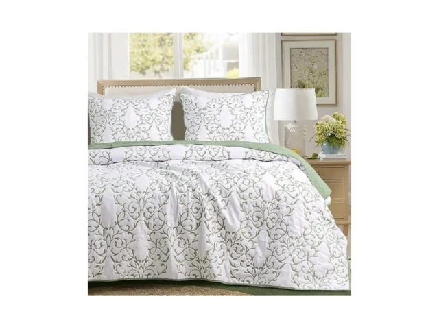 Mixinni Quilt Sage Green Queen Size Reversible… Coupon