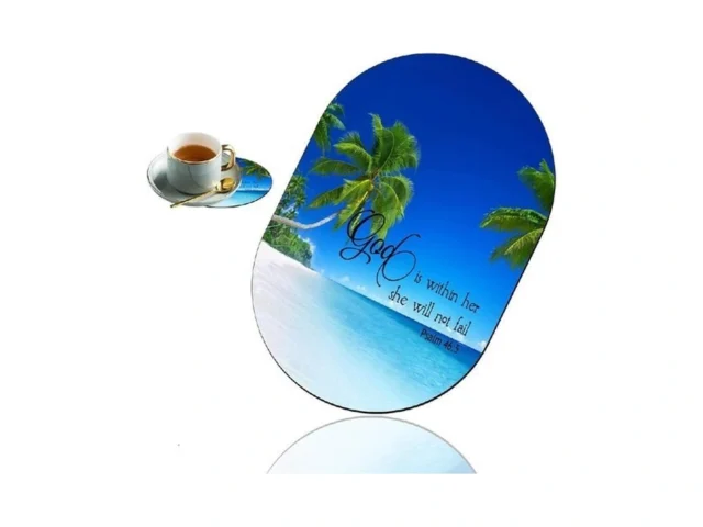 Personality Mouse Pad With Coaster Set Shore Palms… Coupon