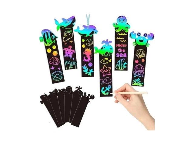 Beyumi 60pcs Sea World Animals Scratch Bookmarks… Coupon