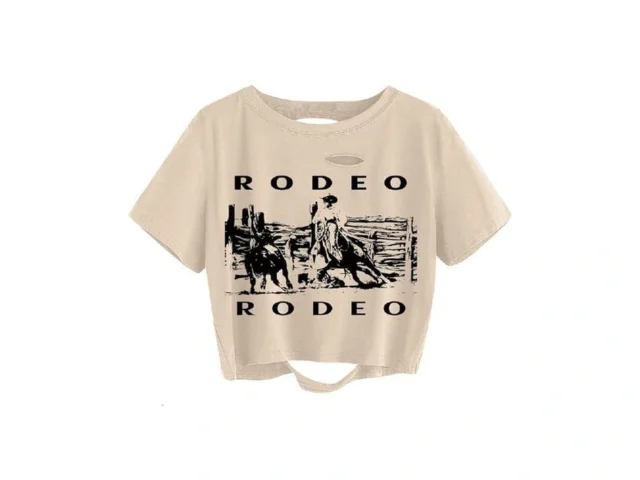 Avanova Women Vintage Graphic Distressed Crop Top… Code