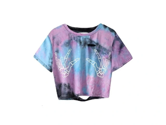 Avanova Women Crop Tops Graphic Tee Tie Dye… Code