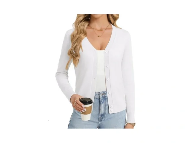 Grace Karin Womens White Cardigan Sweaters… Code