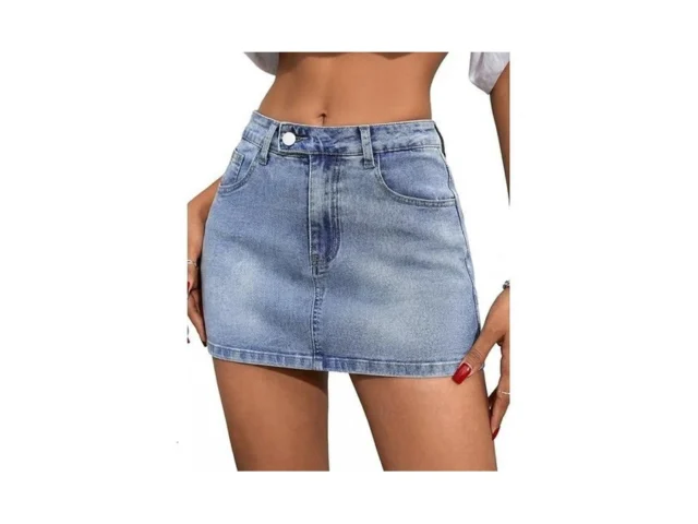 Zelroxa Denim Jean Mini Skirt For Women Low Rise… Code