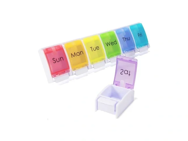 7 Day Pill Organizer Removable Daily Cases With… Code