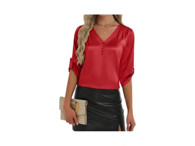 2026 Womens 3 4 Sleeve Shirts Dressy Casual Tops… Code