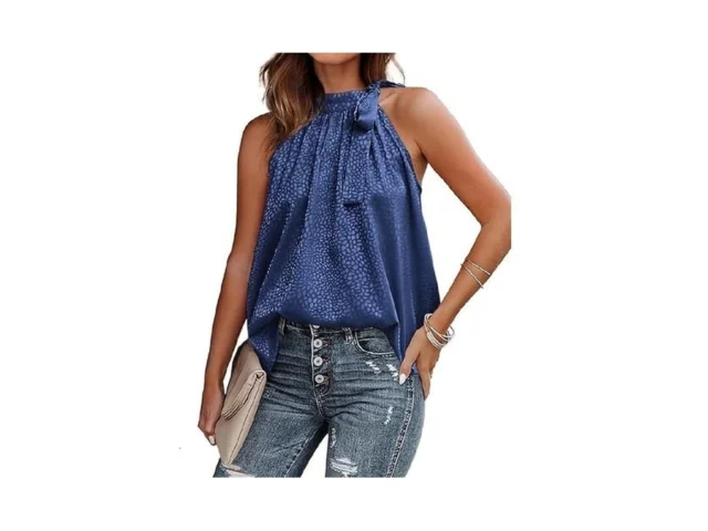 Btfbm Satin Halter Tops For Women 2026 Summer… Code