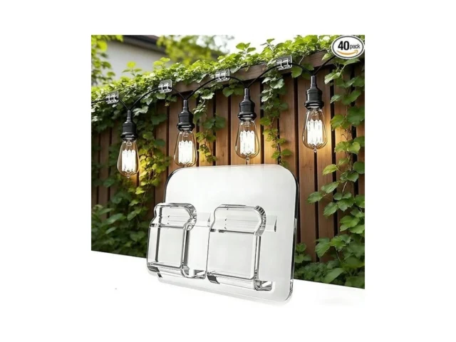 Affavon 40 Pack Large Outdoor String Light Hooks -… Code