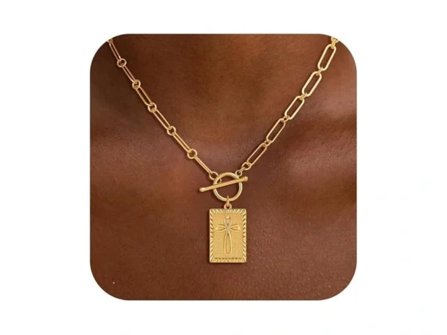 Eaciy Cross Necklace For Women Trendy 18k Gold… Code