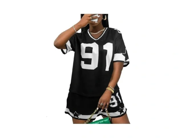 Kimsoong Jersey Shirts For Women Shorts 2 Piece… Code