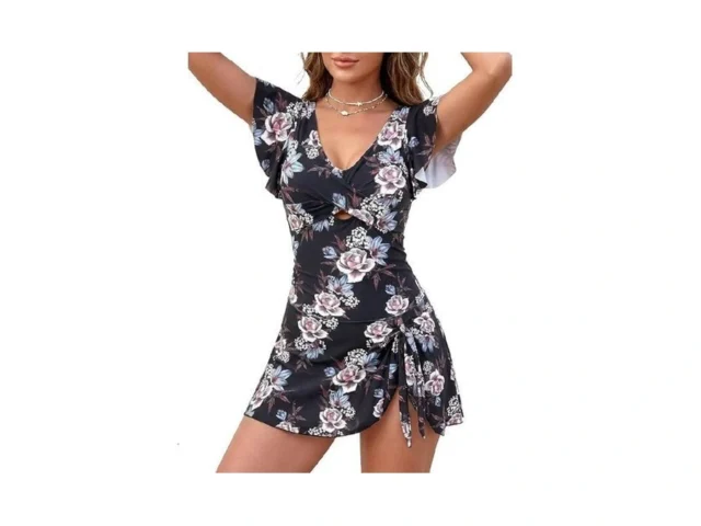 One Piece Swimdress Swimsuit For Women Tummy… Code